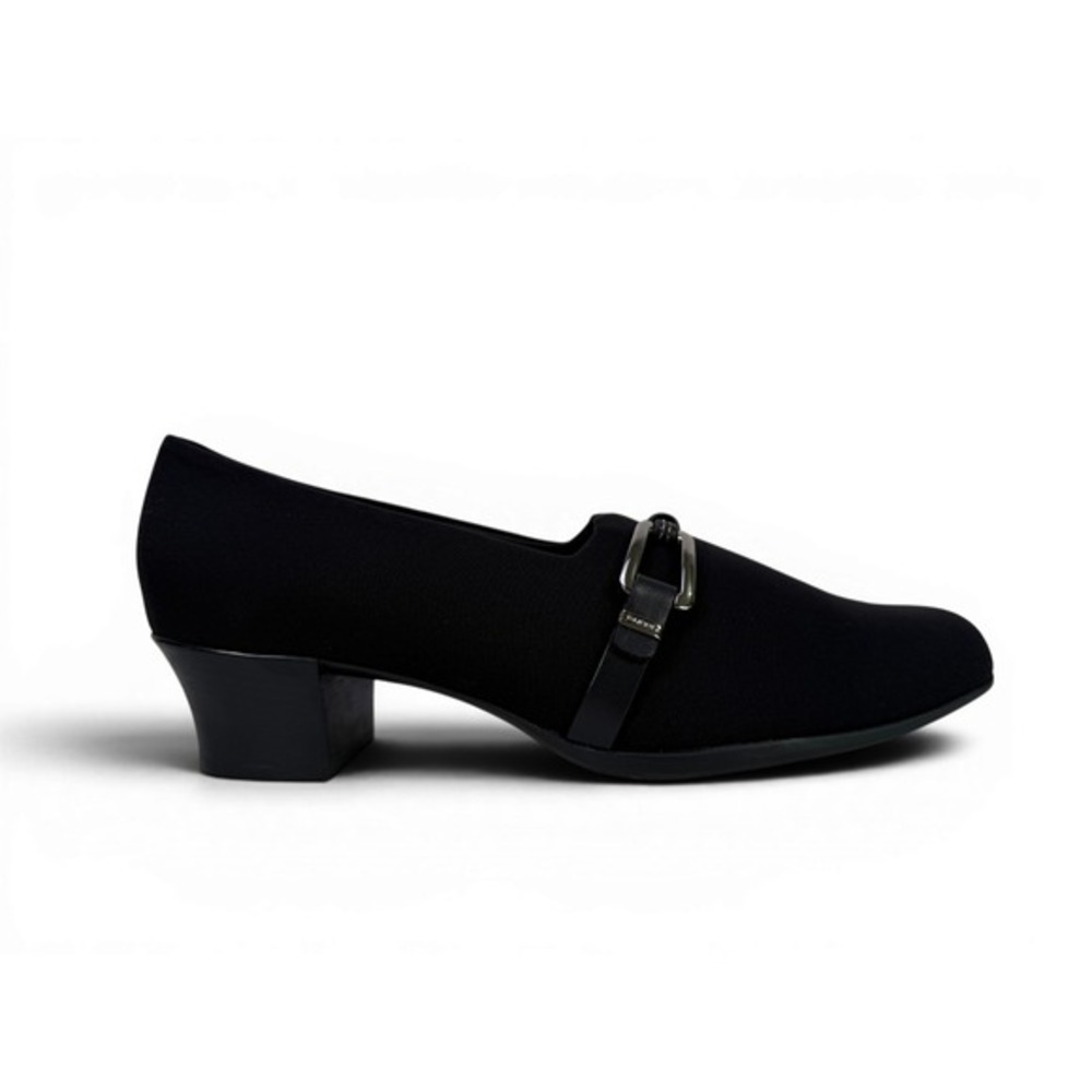 Munro Cindi Heels Womens 8 Wide Black Stretch Fabric‎ Closed Toe Comfort Pump